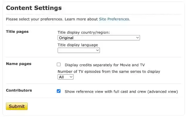 MediaBiz IMDb extension  from Chrome web store to be run with OffiDocs Chromium online