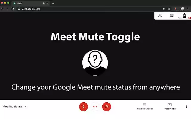 Meet Mute Toggle from Chrome web store to be run with OffiDocs Chromium online Meet Mute Toggle from Chrome web store to be run with OffiDocs Chromium online