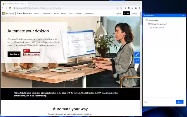 Microsoft Power Automate  from Chrome web store to be run with OffiDocs Chromium online