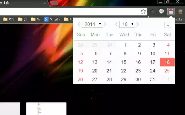 minCalendar  from Chrome web store to be run with OffiDocs Chromium online