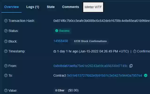 Minter WTF from Chrome web store to be run with OffiDocs Chromium online Minter WTF from Chrome web store to be run with OffiDocs Chromium online