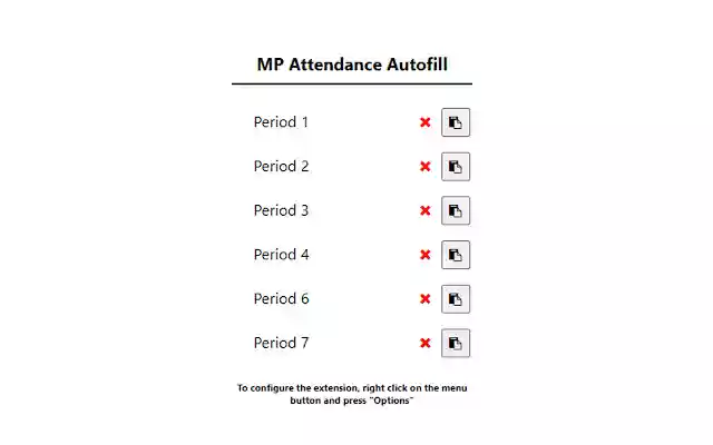 Le remplissage automatique de Mountain Pointe Attendance à partir de la boutique en ligne Chrome sera exécuté avec OffiDocs Chromium en ligne