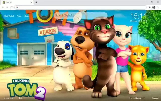 Виртуальный симулятор питомца My Talking Tom 2 из интернет-магазина Chrome будет работать с OffiDocs Chromium онлайн