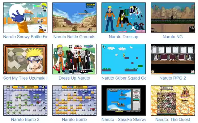 Naruto Games  from Chrome web store to be run with OffiDocs Chromium online