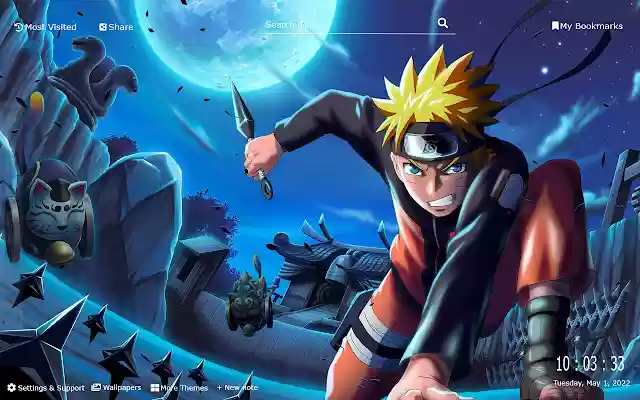 Naruto Uzumaki Wallpapers NewTab dari toko web Chrome untuk dijalankan dengan Chromium OffiDocs online