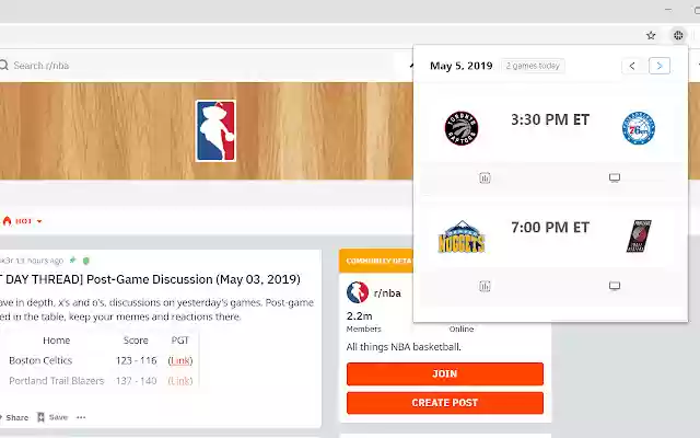 NBA GameTime dari toko web Chrome untuk dijalankan dengan OffiDocs Chromium online