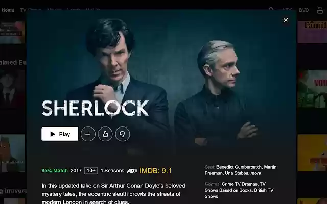 netflix and imdb  from Chrome web store to be run with OffiDocs Chromium online