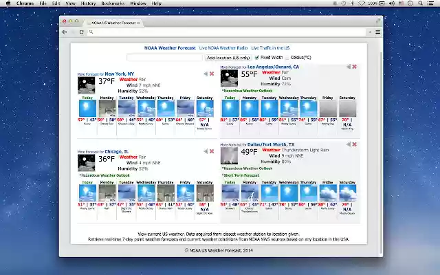 NOAA US Weather Forecast  from Chrome web store to be run with OffiDocs Chromium online