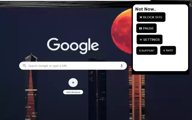 Not Now Close distracting tabs instantly  from Chrome web store to be run with OffiDocs Chromium online