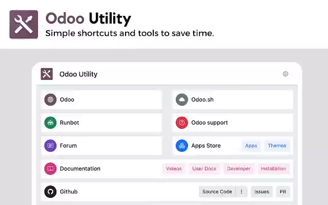 Odoo Utility  from Chrome web store to be run with OffiDocs Chromium online