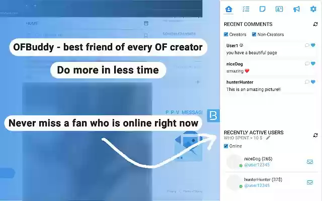 OFBuddy for OnlyFans Creators  from Chrome web store to be run with OffiDocs Chromium online