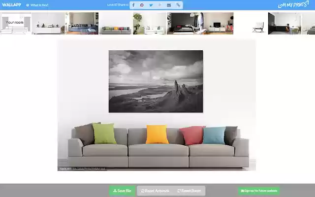 OhMyPrints WallApp  from Chrome web store to be run with OffiDocs Chromium online