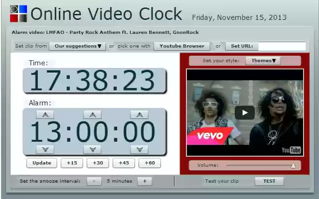 Online Video Clock  from Chrome web store to be run with OffiDocs Chromium online