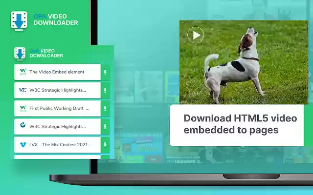 Opa video downloader  from Chrome web store to be run with OffiDocs Chromium online