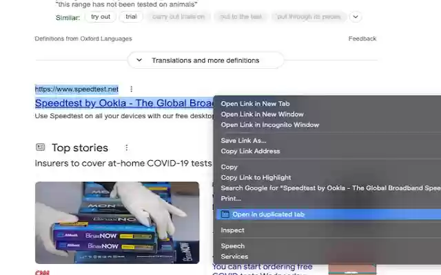 Open in new tab with duplicated tab  from Chrome web store to be run with OffiDocs Chromium online