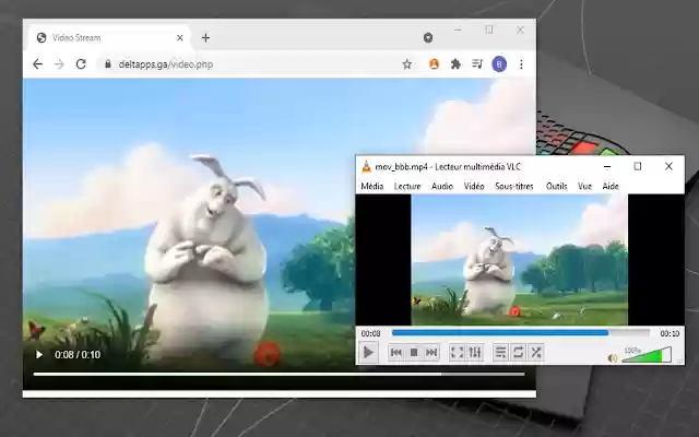 Open in VLC™ media player  from Chrome web store to be run with OffiDocs Chromium online