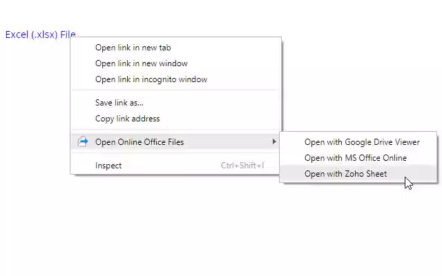 Open Online Office Files  from Chrome web store to be run with OffiDocs Chromium online