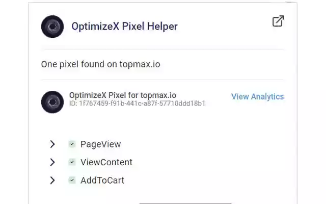 OptimizeX Pixel Helper  from Chrome web store to be run with OffiDocs Chromium online