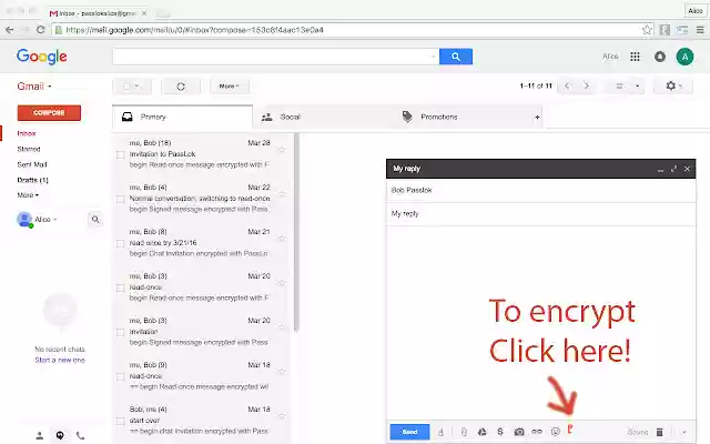 PassLok for Email  from Chrome web store to be run with OffiDocs Chromium online