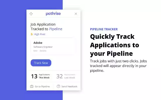 Pathrise Applications Tracker  from Chrome web store to be run with OffiDocs Chromium online