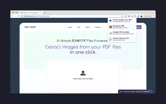 PDF Drop  from Chrome web store to be run with OffiDocs Chromium online