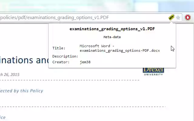 PDF Meta data  from Chrome web store to be run with OffiDocs Chromium online