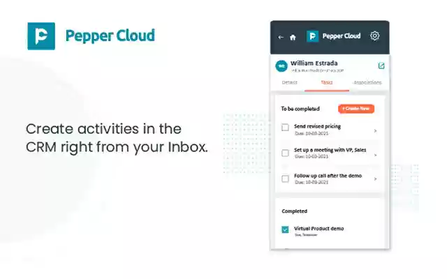Pepper Cloud CRM Chrome Extension from Chrome web store to be run with OffiDocs Chromium online Pepper Cloud CRM Chrome Extension from Chrome web store to be run with OffiDocs Chromium online