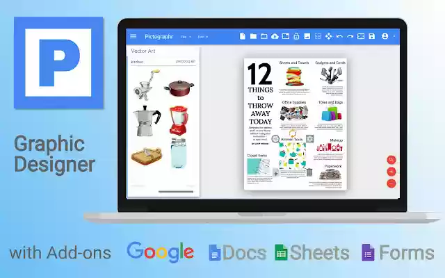 Pictographr Graphic Designer for Drive  from Chrome web store to be run with OffiDocs Chromium online