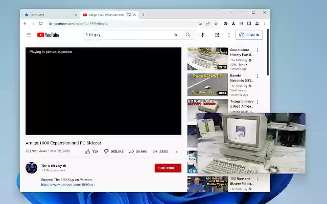 Picture in Picture Shortcut  from Chrome web store to be run with OffiDocs Chromium online