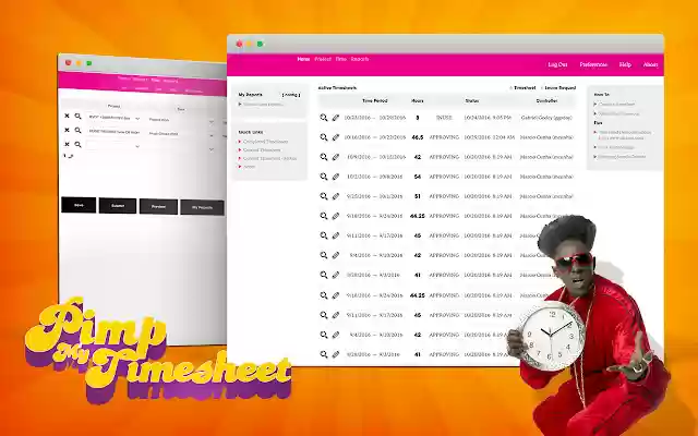 Pimp my Unanet Timesheet  from Chrome web store to be run with OffiDocs Chromium online