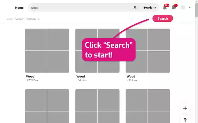 Pinterest Group Boards Finder  from Chrome web store to be run with OffiDocs Chromium online