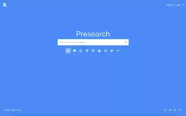 Presearch.com Start With Us da Chrome Web Store para ser executado com OffiDocs Chromium online