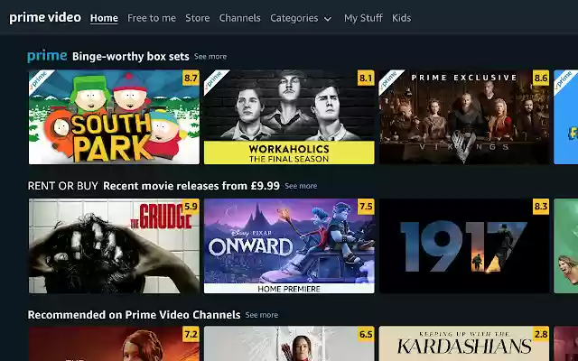 Prime Ratings: IMDb Ratings on Prime Video  from Chrome web store to be run with OffiDocs Chromium online