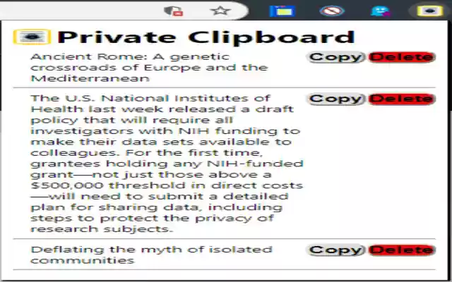 Private Clipboard from Chrome web store to be run with OffiDocs Chromium online Private Clipboard from Chrome web store to be run with OffiDocs Chromium online