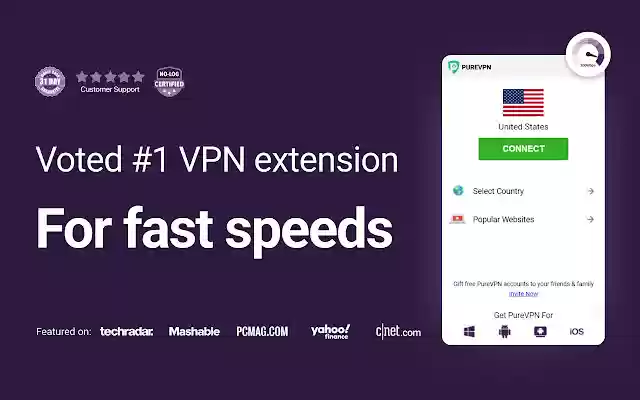 PureVPN Proxy Best VPN for Chrome  from Chrome web store to be run with OffiDocs Chromium online