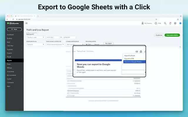 تصدير QBO إلى GSheets من متجر Chrome الإلكتروني ليتم تشغيله باستخدام OffiDocs Chromium عبر الإنترنت