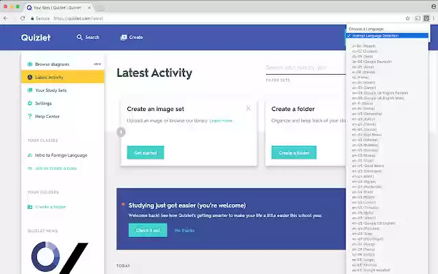 Quizlet Speak from Chrome web store to be run with OffiDocs Chromium online Quizlet Speak from Chrome web store to be run with OffiDocs Chromium online