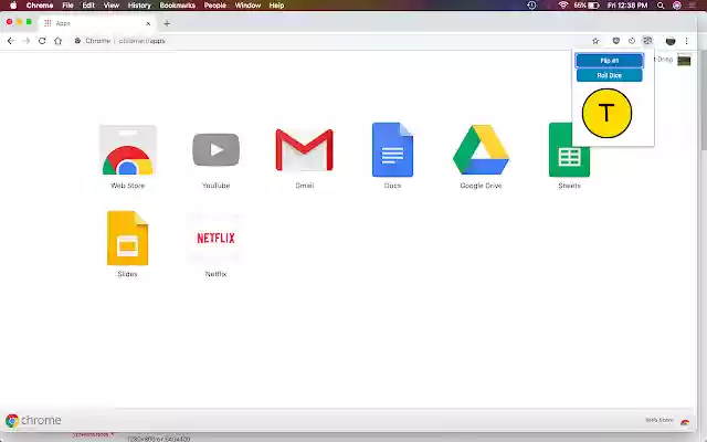 Random  from Chrome web store to be run with OffiDocs Chromium online