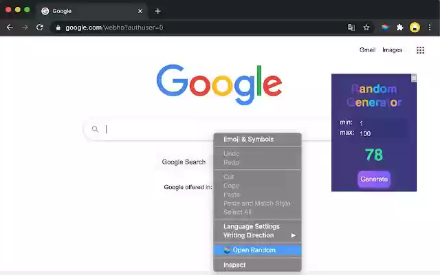 Random Number Generator from Chrome web store to be run with OffiDocs Chromium online Random Number Generator from Chrome web store to be run with OffiDocs Chromium online