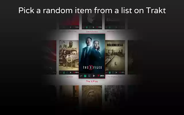 RandomTV for Trakt  from Chrome web store to be run with OffiDocs Chromium online