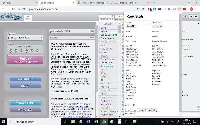 Randstats  from Chrome web store to be run with OffiDocs Chromium online