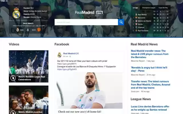 Real Madrid Monitor  from Chrome web store to be run with OffiDocs Chromium online