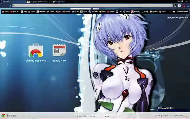 Rei Ayanami Theme HD 1920x1200 จาก Chrome เว็บสโตร์ที่จะรันด้วย OffiDocs Chromium ออนไลน์