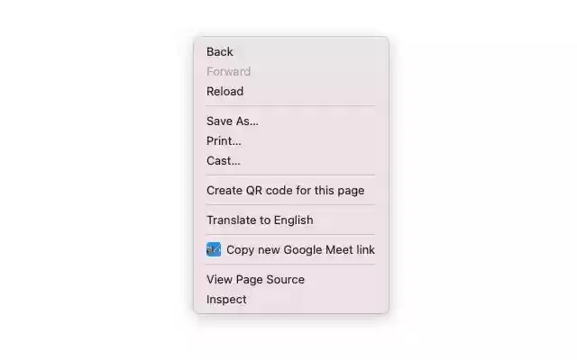 Right click, Generate Google Meet link from Chrome web store to be run with OffiDocs Chromium online Right click, Generate Google Meet link from Chrome web store to be run with OffiDocs Chromium online