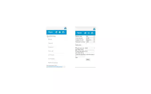Ripple Price Ticker da Chrome Web Store será executado com OffiDocs Chromium online