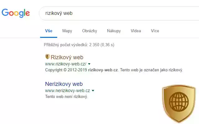 Rizikové weby מחנות האינטרנט של Chrome להפעלה עם OffiDocs Chromium באינטרנט