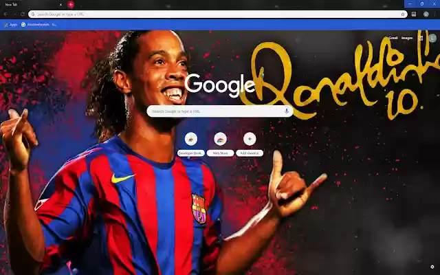 Ronaldinho 10 Barca Theme  from Chrome web store to be run with OffiDocs Chromium online