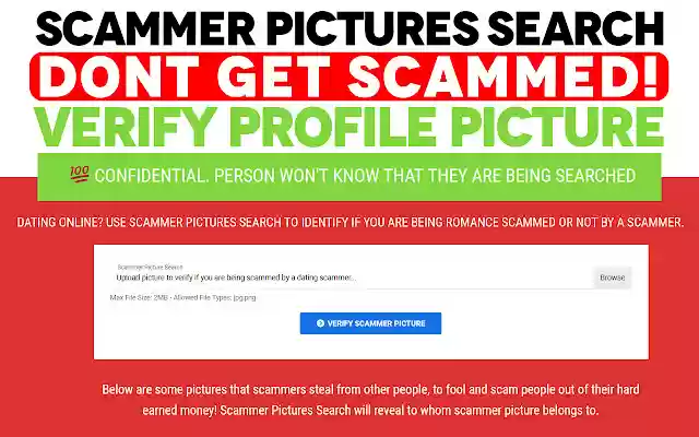 Scammer Pictures Search из интернет-магазина Chrome будет работать с OffiDocs Chromium онлайн