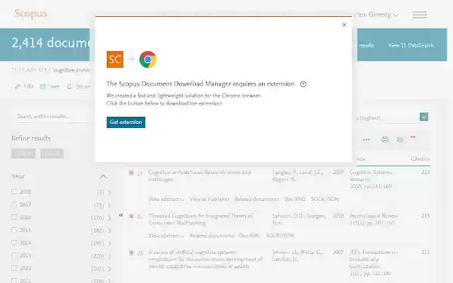 Scopus Document Download Manager  from Chrome web store to be run with OffiDocs Chromium online