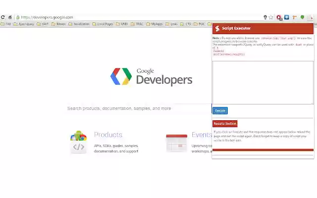 Script Executor  from Chrome web store to be run with OffiDocs Chromium online